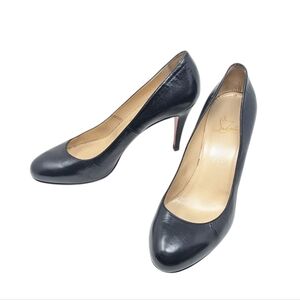 Christian Louboutin Black Leather Simple Pump Size EU 40